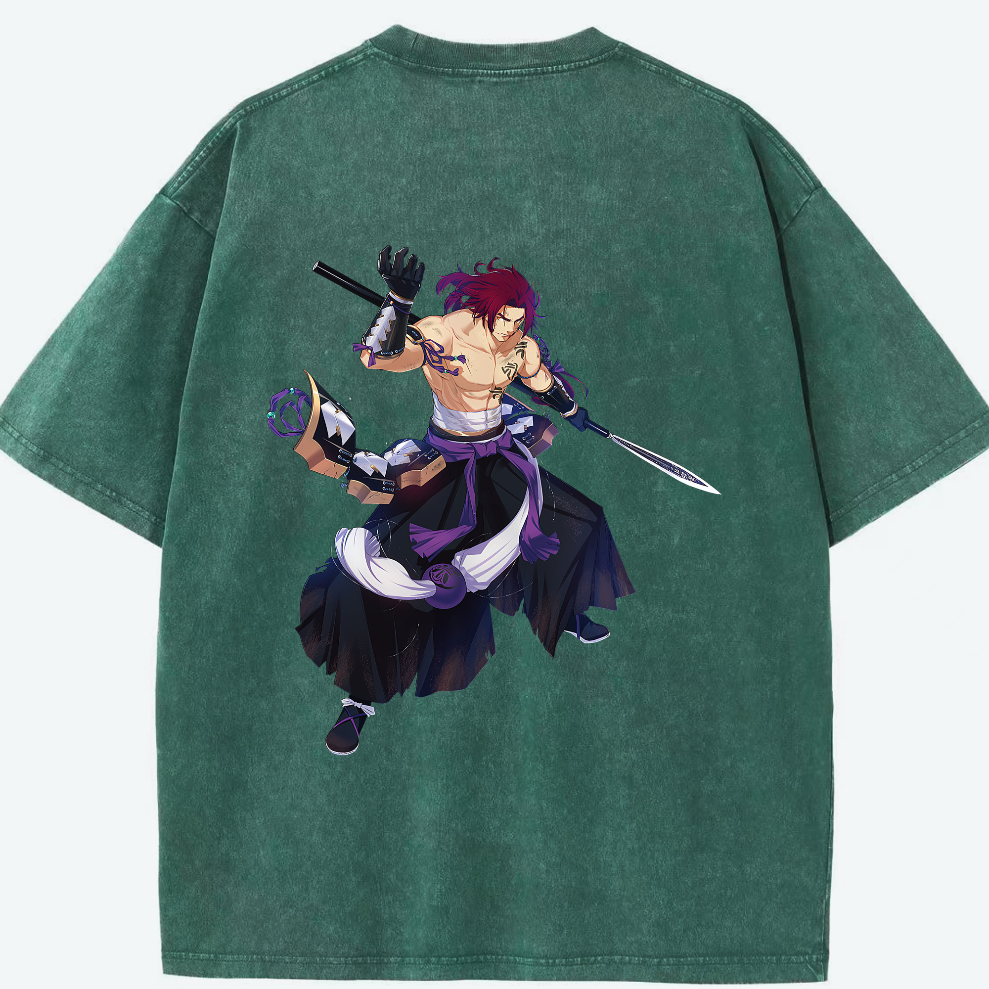 （画像用） 刀剣乱舞 Touken Ranbu 綿100% ヴィンテージ風 半袖Tシャツ（背面プリント）